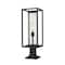 Z-Lite Dunbroch 1 Light Outdoor Pier Mounted Fixture, Black & Clear 584PHMR-533PM-BK - alternate 1